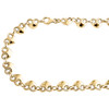 10 karat gult guld puffed dome heart fancy link 8,5 mm chain statement halskæde 17"