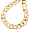 10K Yellow Gold 12.5mm Diamond Cut Nugget Ore + Cuban Link Chain Necklace 26"