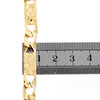 halskette aus 10 Karat Gelbgold, 7,5 mm, Diamantschliff, Nugget-Erz + Figaro-Gliederkette, 61 cm