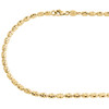 10K Yellow Gold 3mm Barrel Crystal Cut Fancy Italian Beaded Chain Necklace 22"