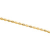 10 karat gult guld 3 mm tønde krystal skåret fancy italiensk perlekæde halskæde 18"