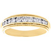 10K Yellow Gold Round Diamond Milgrain Wedding Band 6.50mm Fancy Ring 1/2 CT.