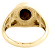 10K Yellow Gold Round Diamond & Black Oval Onyx 14.50mm Pinky Ring Band 1/6 CT.