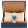 Mens Rolex 36mm DateJust Diamond Watch Fully lced Band Green Roman Dial 5 CT.