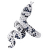 14K White Gold Diamond & Sapphire Gemstone Snake Right Hand Ring Band 2.42 CT.