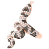 14K Rose Gold White & Brown Round Diamond Snake Right Hand Ring Band 1.87 CT.