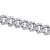 Sterlingsilber-Kette mit echtem Diamant, 13 mm, kubanisches Miami-Glied, 55,9 cm, Halskette, 3,65 ct.