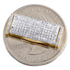 Catena/bracciale cubano Miami in oro giallo 10 kt da 9 mm con chiusura a scatola di diamanti 5/8 ct.