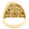 10 k gult guld rund diamant pappa statement skiktad pinky ring 19 mm band 1/3 ct.