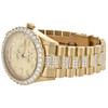 18K Yellow Gold Mens Rolex Presidential Prong Diamond Day-Date 36mm Watch 8 CT.