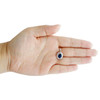 14 karat hvidguld oval naturlig blå safir & diamant vedhæng 0,80" charm 1,50 ct.