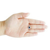 14k vitguld oval naturlig blå safir & diamanthänge 0,75" berlock 3/4 ct.