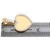 10K Yellow Gold Round Diamond Heart Memory Frame Picture Pendant Charm 1/2 CT.