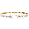 Bracelet tennis diamant 1 rangée serti miracle 8,25" argent sterling jaune 3/4 ct.