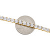 Bracelet tennis diamant 1 rangée serti miracle 8,25" argent sterling jaune 3/4 ct.