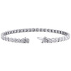 Sterling Silver Real Round Damond 1 Row Miracle Set 8.25" Tennis Bracelet 3/4 CT