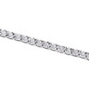 Sterling Silver Real Round Damond 1 Row Miracle Set 8.25" Tennis Bracelet 3/4 CT
