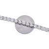 Sterling Silver Real Round Damond 1 Row Miracle Set 8.25" Tennis Bracelet 3/4 CT