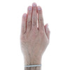 Bracelet tennis en argent sterling véritable diamant rond 1 rangée serti miracle 8,25" 3/4 ct