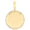 10K Yellow Gold Round Diamond Memory Frame Picture Pendant 1.90" Charm 4/7 CT.
