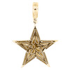10K Yellow Gold Round Diamond 5 Point Star Pendant 1.50" Pentagram Charm 1/2 CT.