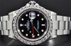 Diamond Rolex Watch Explorer II Black Dial Stainless Steel Band 6 Ct Bezel 40