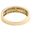10K Yellow Gold Diamond Trio Set Halo Bridal Ring + Fluted Wedding Band 1.50 CT.