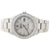 Diamond Rolex Datejust Watch Mens 36mm Oyster Band White Mother Pearl Dial 2 Ct.