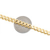 10K Yellow Gold Cubic Zirconia 6.5mm Monaco / Cuban Link Chain CZ Necklace 20"