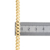 10K Yellow Gold Cubic Zirconia 6.5mm Monaco / Cuban Link Chain CZ Necklace 20"