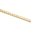 10K Yellow Gold Cubic Zirconia 6.5mm Monaco / Cuban Link Chain CZ Necklace 24"