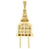 10K Yellow Gold Genuine Diamond Pendant Socket Plug Fuse 2" Mens Charm 0.60 Ct.