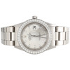 Mens Rolex Diamond Watch DateJust 36mm Stainless Steel Oyster Silver Dial 2 CT.