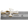10K Yellow Gold Diamond Eye of Ra Ankh Cross Pendant Men's Beveled Charm 0.31 CT