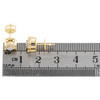 10K Yellow Gold Real Diamond Unisex 7mm Star Circle Halo Stud Earrings 0.35 CT