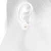 10K Yellow Gold Real Diamond Unisex 7mm Star Circle Halo Stud Earrings 0.35 CT