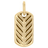 10K Yellow Gold Genuine Diamond Men's Iced Out Dog Tag Medallion Pendant 2 CT