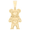 10K Yellow Gold Diamond Men's Iced Teddy Bear w/ Praying Hands Pendant 7.50 CT