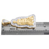 10K Yellow Gold Baguette Diamond Men's St Lazaro Pendant Statement Charm 1.33 CT