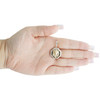 10K Yellow Gold Real Diamond Men's Roaring Lion Octagon Medallion Pendant 1/2 CT