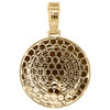 10K Yellow Gold Real Diamond Men's Greek Key St. Jude Medallion Pendant 1.75 CT