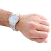 Mens 16014 Rolex DateJust 36mm Channel Set Diamond Watch Blue MOP Dial 5.75 CT.