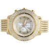 Mens Iced Out Diamond Band Watch IceTime Crown 2 Joe Rodeo Illusion Face 14 Ct.