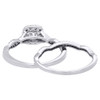 14K White Gold Solitaire Diamond Infinity Engagement Ring Bridal Set 0.68 Ct.