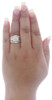 Diamond Wedding Bridal Set 10K Yellow Gold Cluster Engagement Ring 1/3 Ct