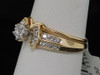 14k Ladies Yellow Gold Round Cut Solitaire Diamond Engagement Wedding Bridal Set