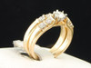 Solitaire Diamond Bridal Set 14K Yellow Gold Engagement Ring Wedding Band 1 Ct.