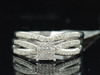 Ladies 10K White Gold Diamond Engagement Ring Bridal Wedding Set 0.25 Ct.