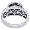 14K White Gold Diamond Engagement Wedding Ring Round Cut Halo Head 1.37 Ct.