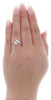 14K Yellow Gold Two Stone Cluster Diamond Swirl Flower Engagement Ring 0.50 Ct.